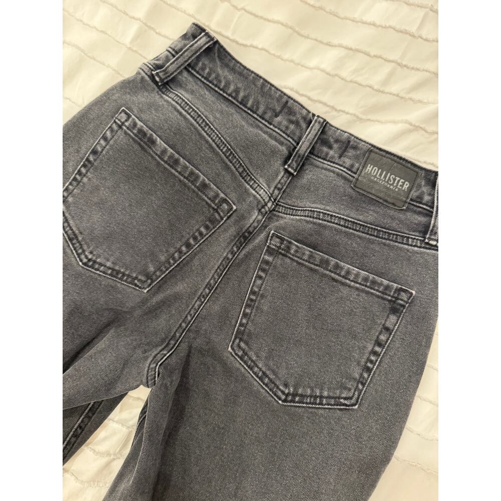 Hollister Dad Jeans Women's 2R W26R Black Distressed Y2K Grunge Skater Baddie - Picture 9 of 16